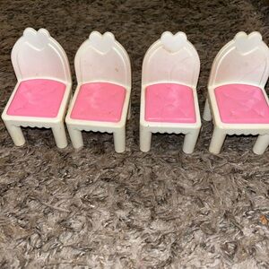 4 vintage dollhouse chairs